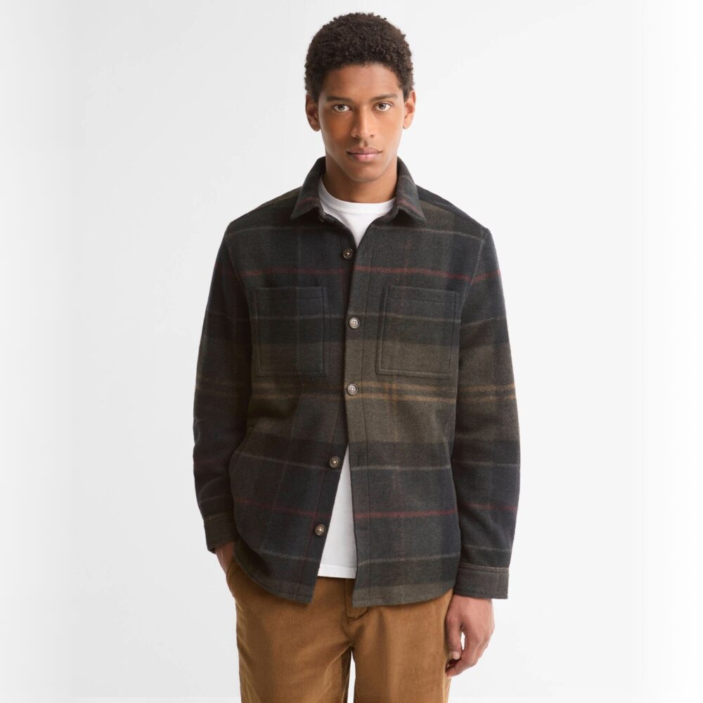 Barbour Woodlane Brushed Check Overshirt - Shadow Classic Tartan