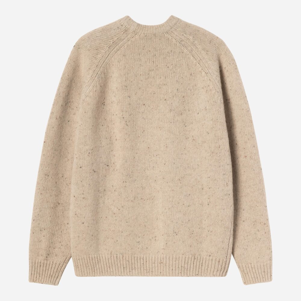 Carhartt WIP Anglistic Knitted Sweater - Speckled Fleur de Sel Carhartt WIP Anglistic Knitted Sweater - Speckled Fleur de Sel