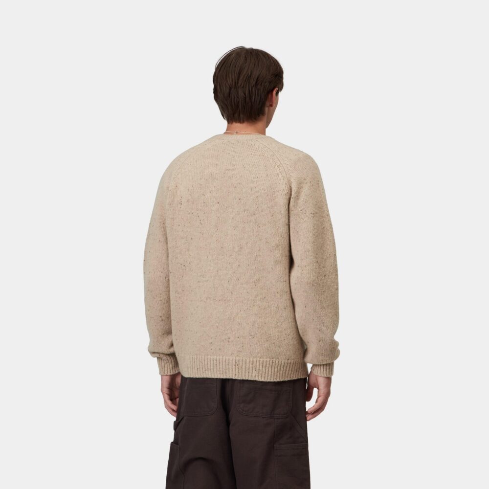 Carhartt WIP Anglistic Knitted Sweater - Speckled Fleur de Sel Carhartt WIP Anglistic Knitted Sweater - Speckled Fleur de Sel