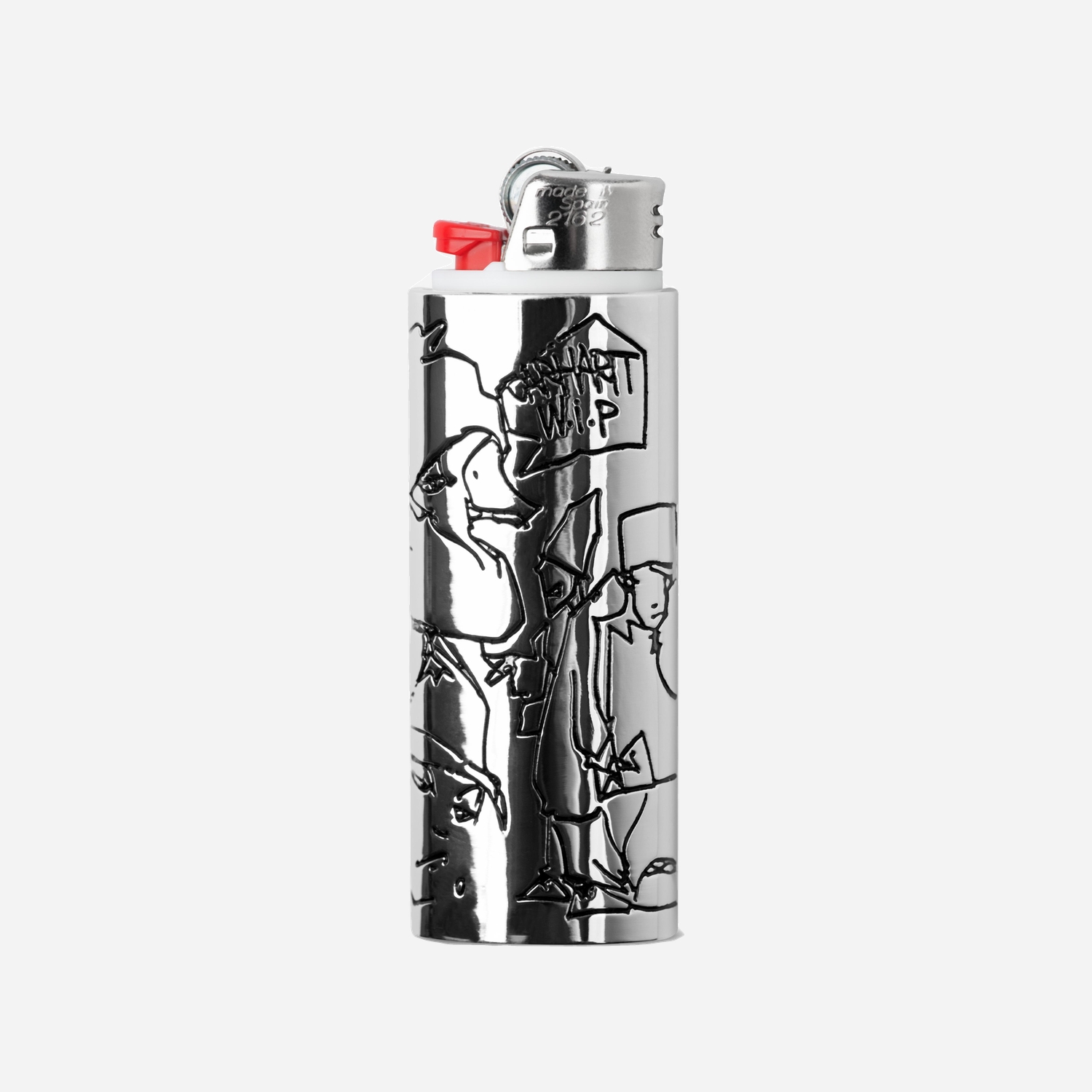 Carhartt WIP Blinkerfluid BIC Metal Lighter Case - Silver