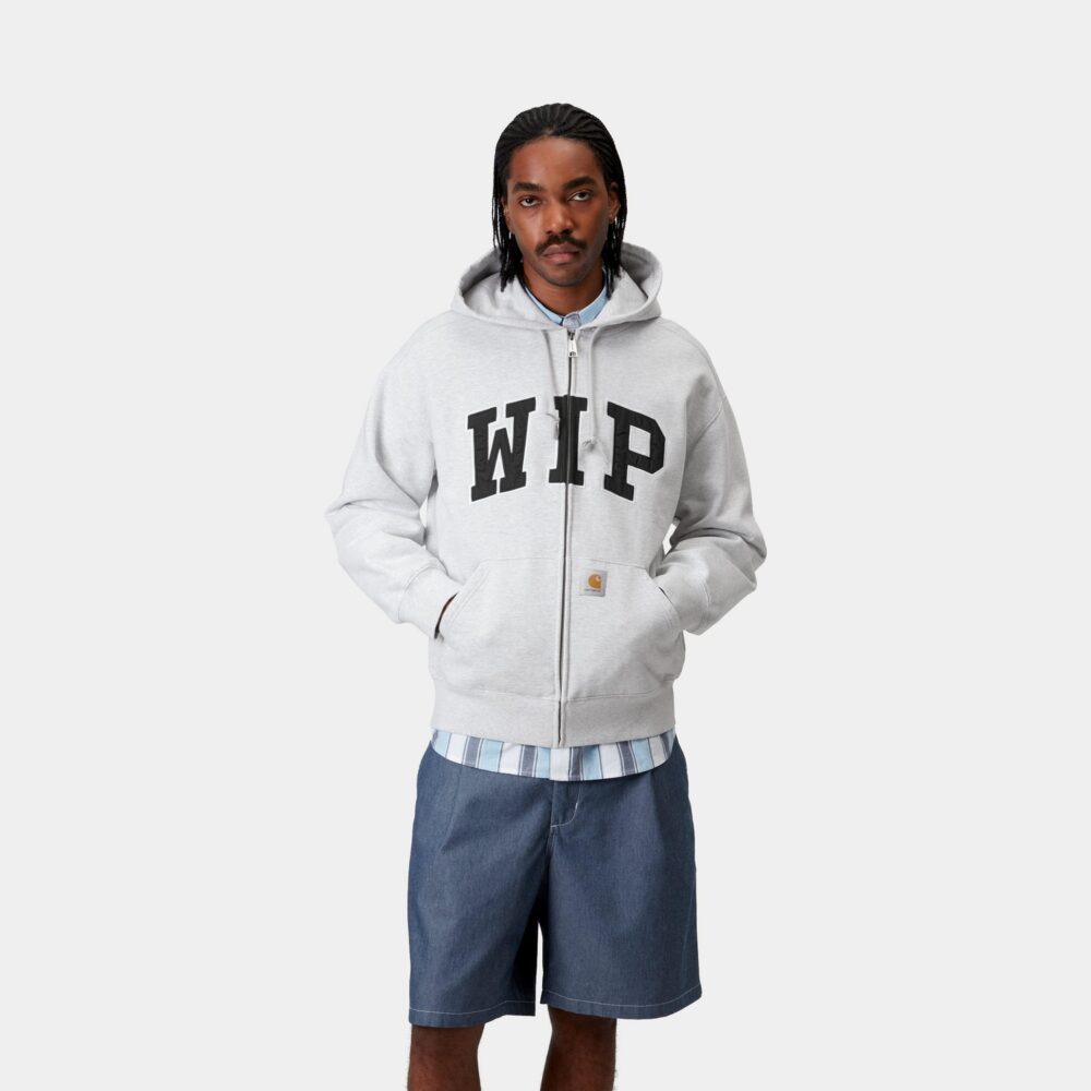 Carhartt WIP WIP Zip Hoodie - Ash Heather/Stone Washed Carhartt WIP WIP Zip Hoodie - Ash Heather/Stone Washed