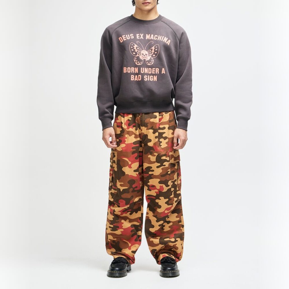 Deus Ex Machina Bad Sign Crew Sweatshirt - Anthracite Grey