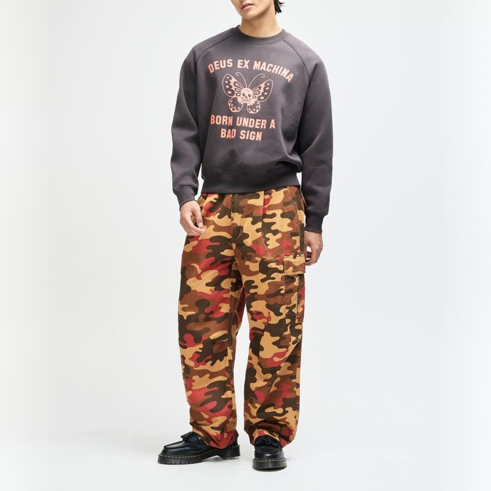 Deus Ex Machina Bad Sign Crew Sweatshirt - Anthracite Grey