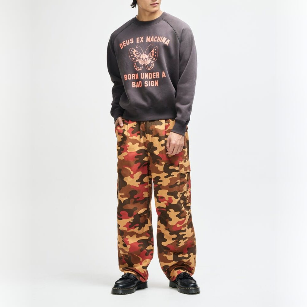Deus Ex Machina Bad Sign Crew Sweatshirt - Anthracite Grey