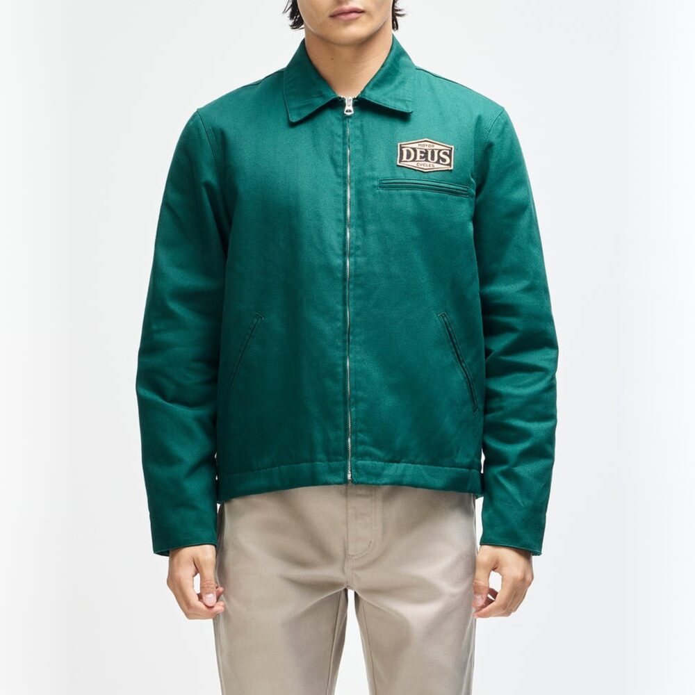 Deus Ex Machina Earls Work Jacket - Racing Green Deus Ex Machina Earls Work Jacket - Racing Green
