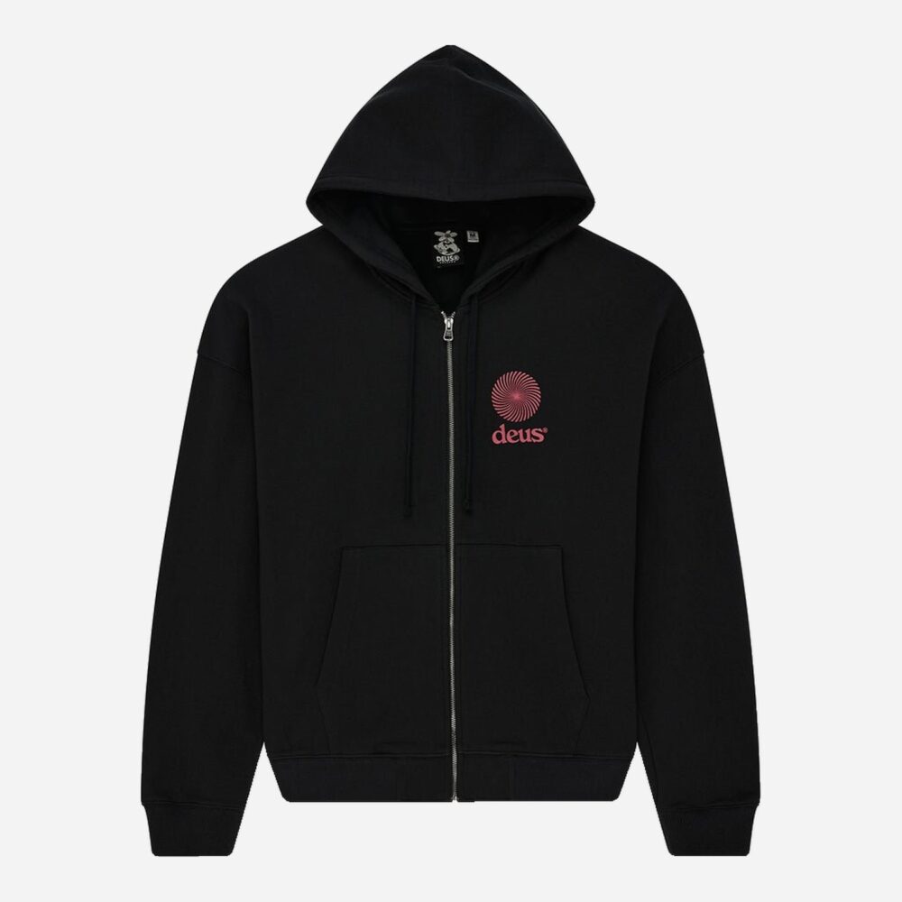 Deus Ex Machina Strata Zip Hoodie - Black