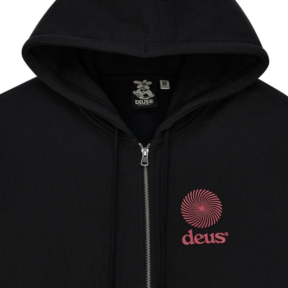 Deus Ex Machina Strata Zip Hoodie - Black