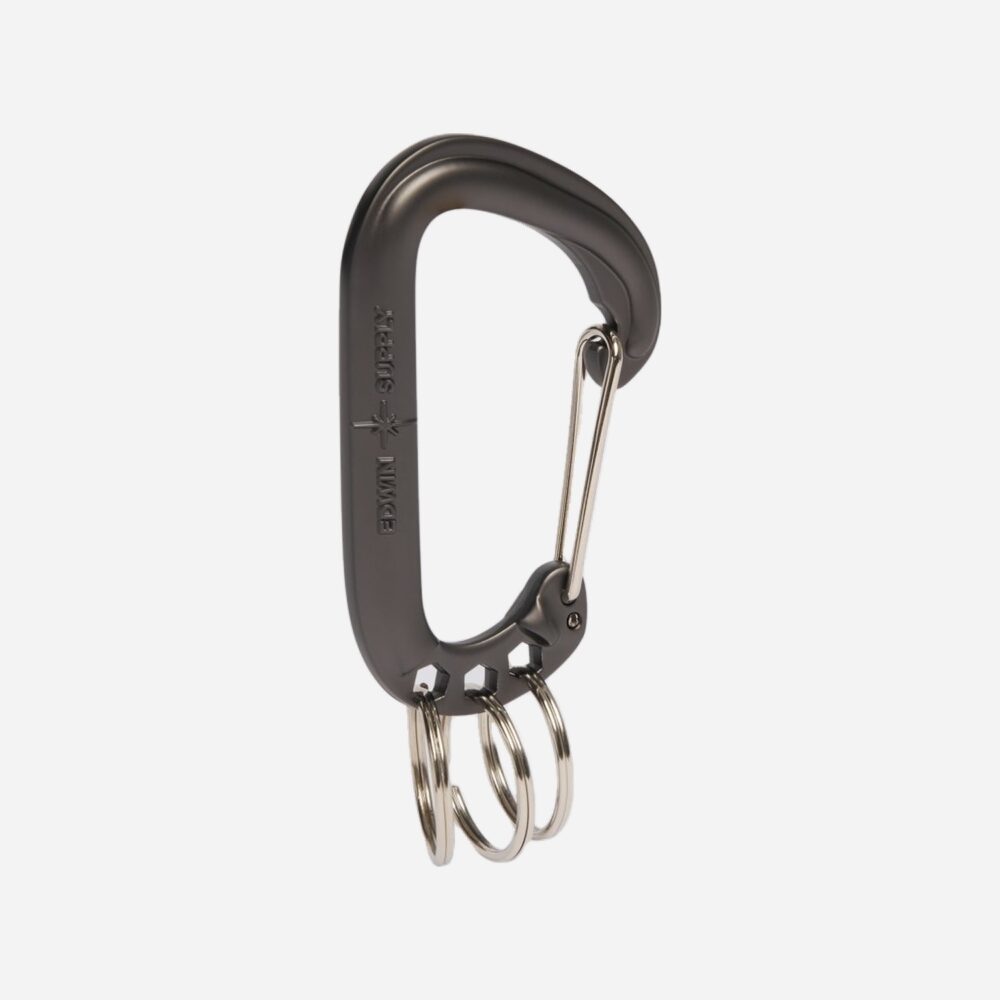 Edwin Carabiner with Key Ring - Black