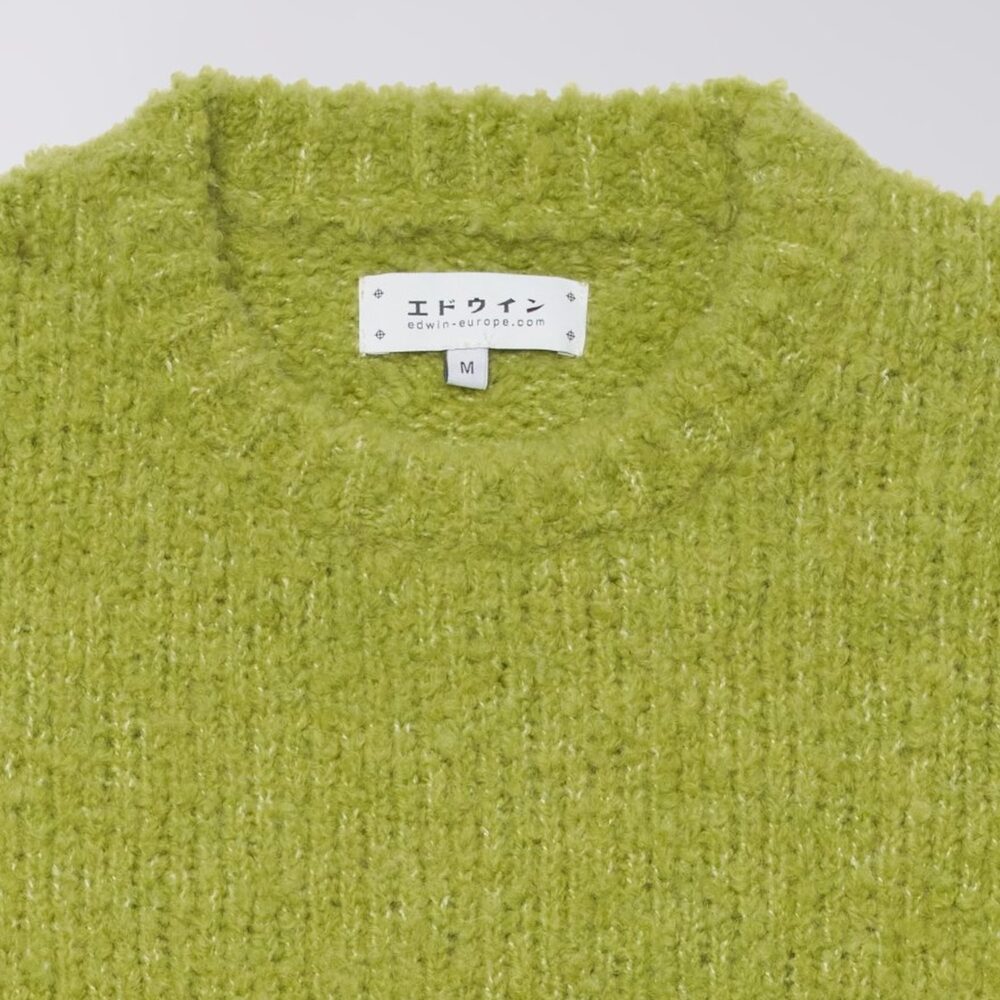 Edwin Dun Textured Knitted Sweater - Sweet Pea Edwin Dun Textured Knitted Sweater - Sweet Pea