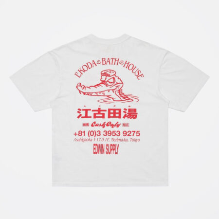 Edwin Ekoda Bath House Tee - White Edwin Ekoda Bath House Tee - White