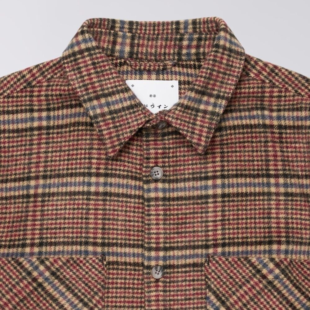Edwin Julius Shirt - Burgundy/Blue Edwin Julius Shirt - Burgundy/Blue