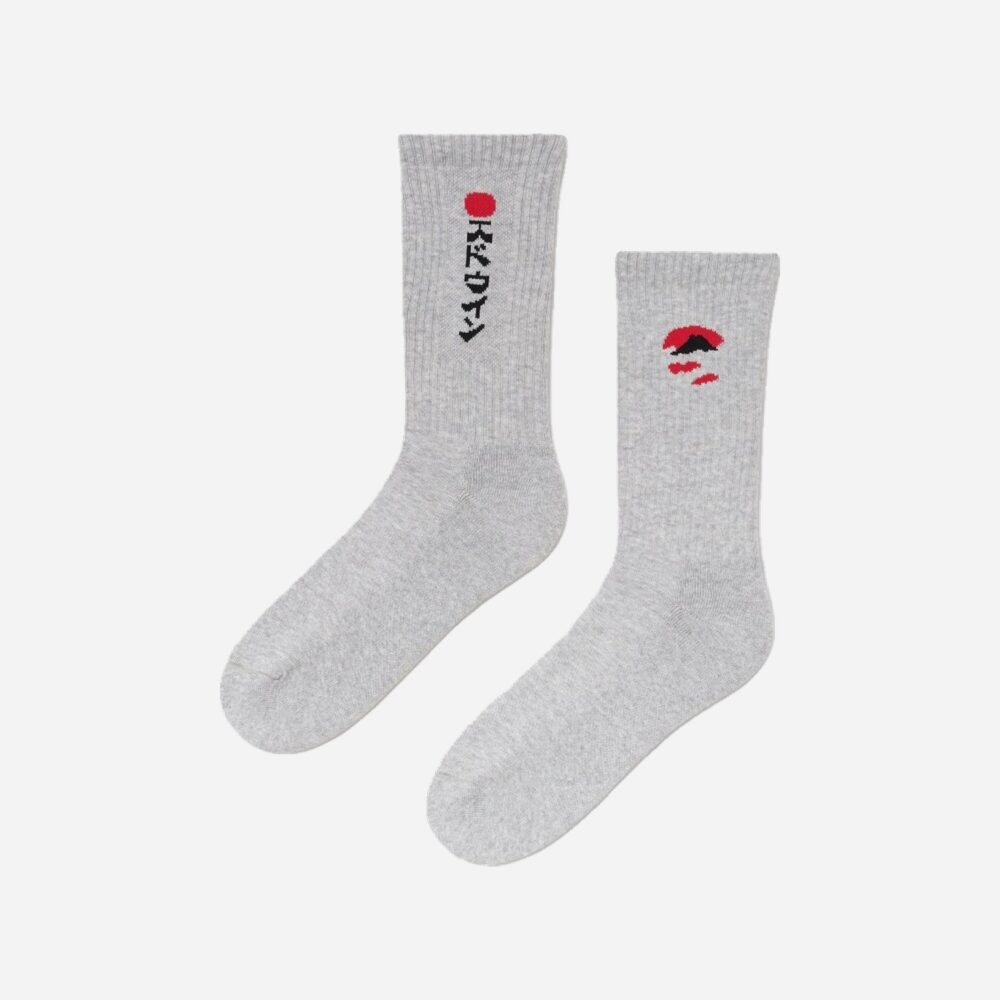 Edwin Kamifuji Sock - Grey Marl