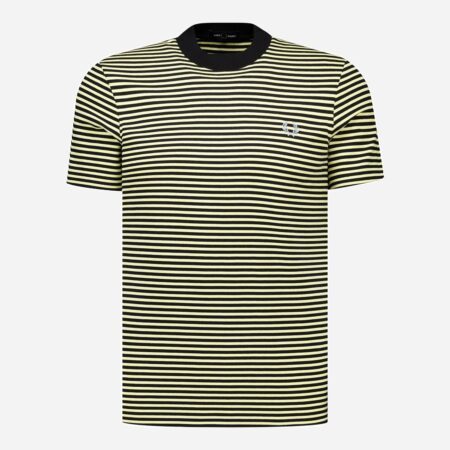 Fred Perry Fine Stripe Heavyweight Tee - Black Fred Perry Fine Stripe Heavyweight Tee - Black