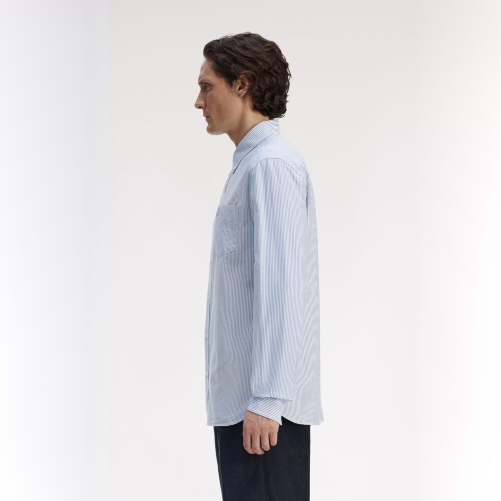 Fred Perry Oxford Stripe Shirt - Blue/White Fred Perry Oxford Stripe Shirt - Blue/White