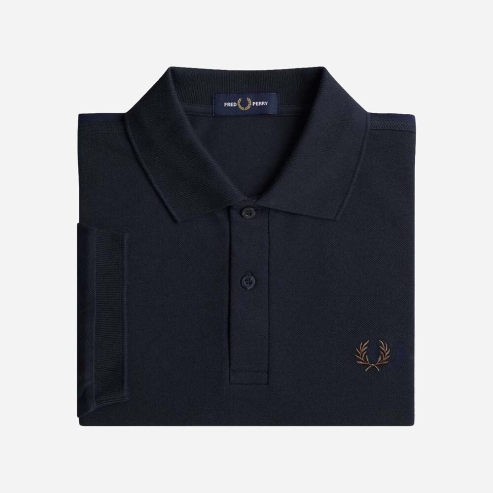 Fred Perry Plain Polo - Navy/Rich Brown