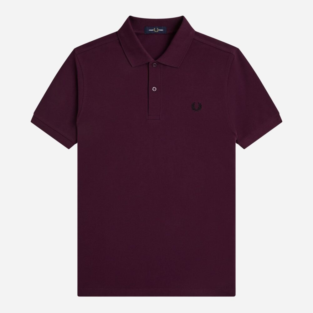 Fred Perry Plain Polo - Plum/Black