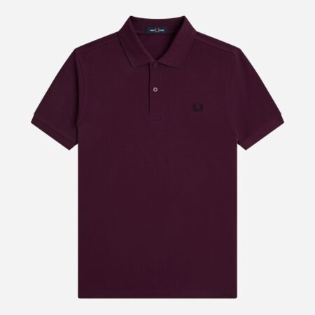 Fred Perry Plain Polo - Plum/Black