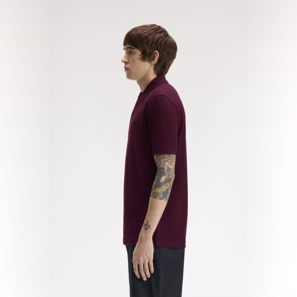Fred Perry Plain Polo - Plum/Black