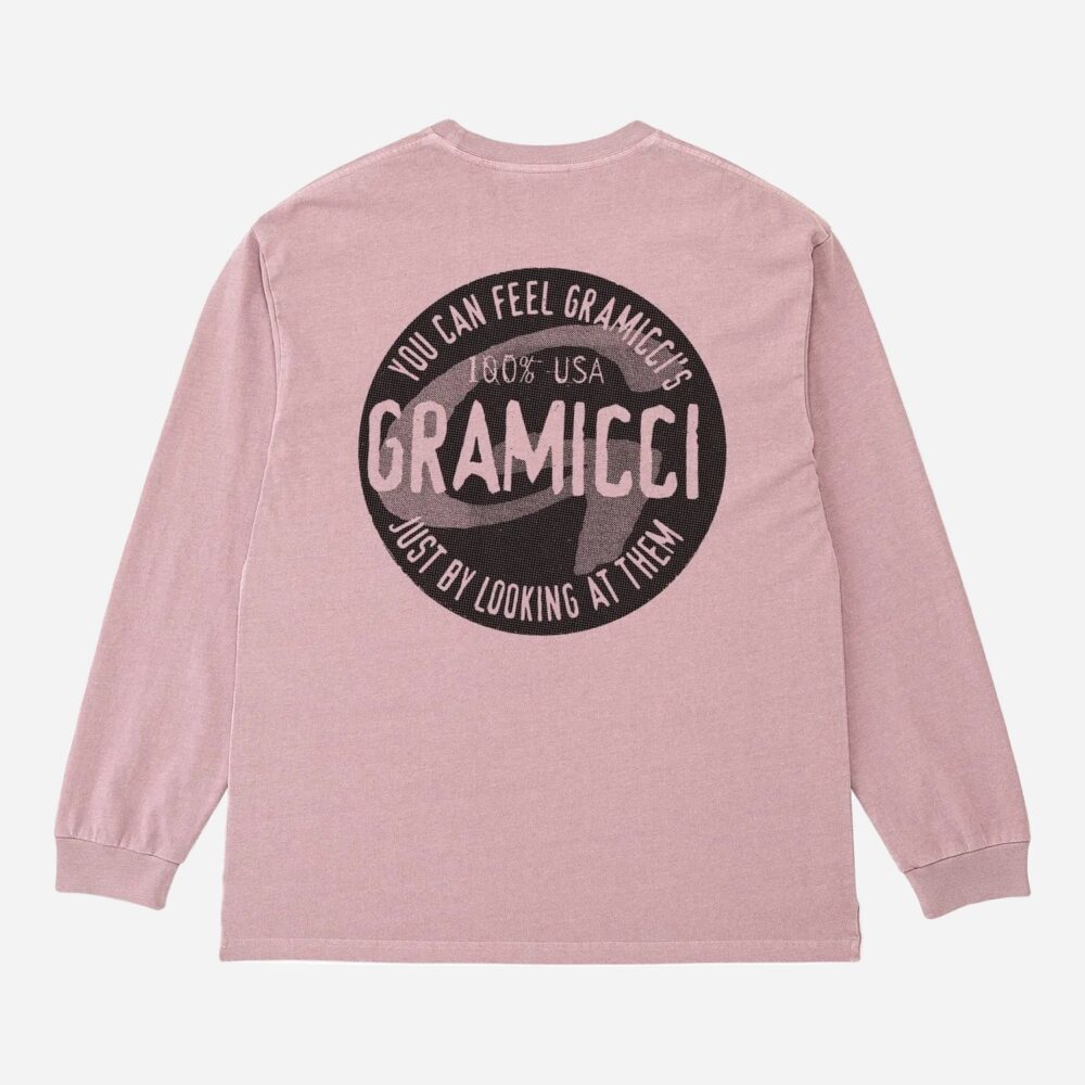 Gramicci Icon Long Sleeve Tee - Lilac Pigment Dyed