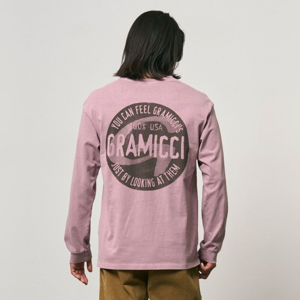 Gramicci Icon Long Sleeve Tee - Lilac Pigment Dyed