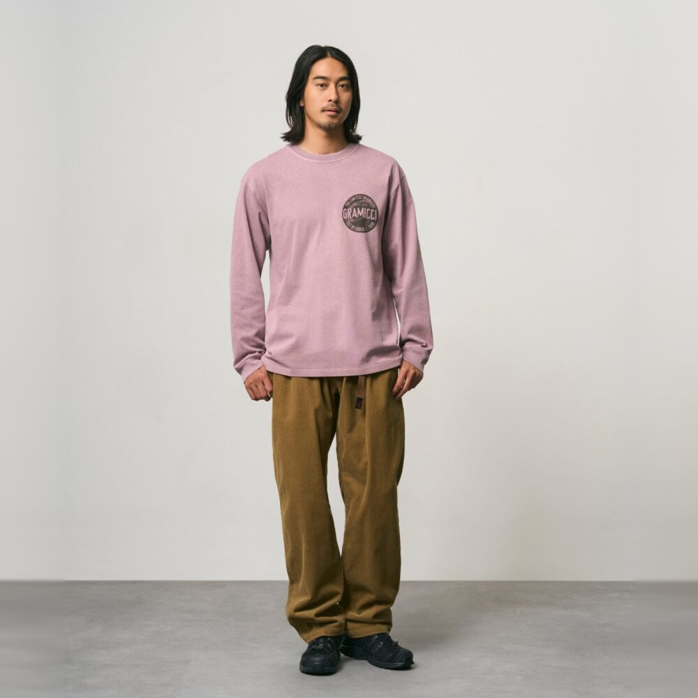 Gramicci Icon Long Sleeve Tee - Lilac Pigment Dyed