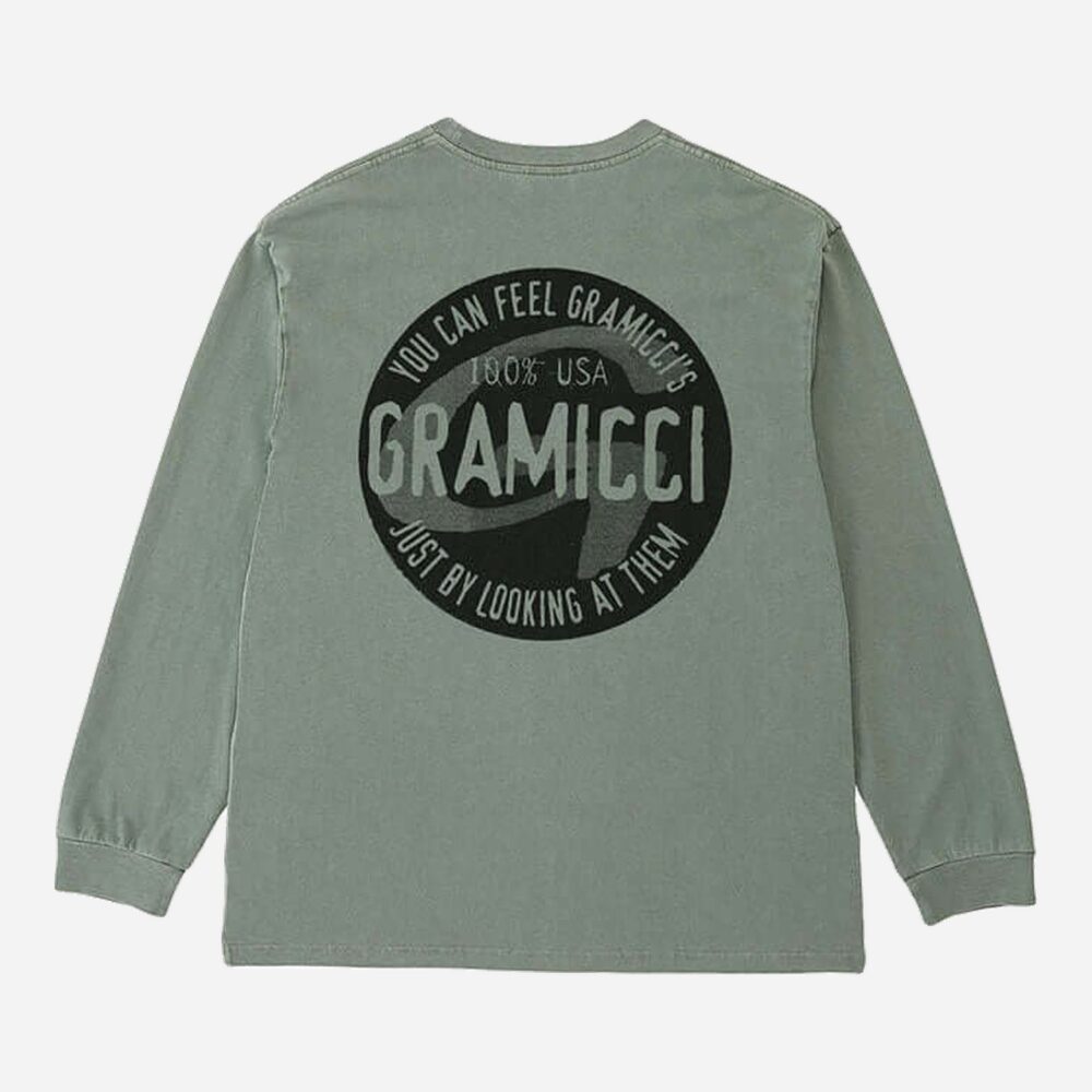 Gramicci Icon Long Sleeve Tee - Sage Pigment Dyed