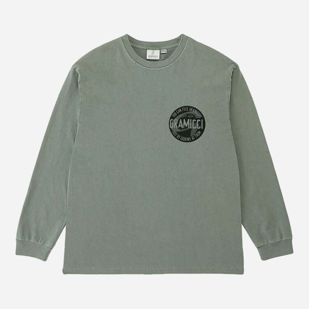 Gramicci Icon Long Sleeve Tee - Sage Pigment Dyed