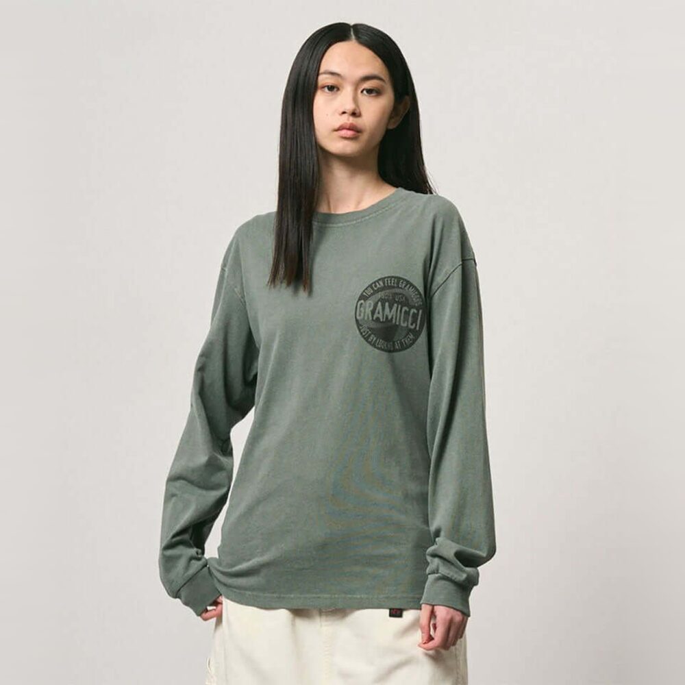 Gramicci Icon Long Sleeve Tee - Sage Pigment Dyed