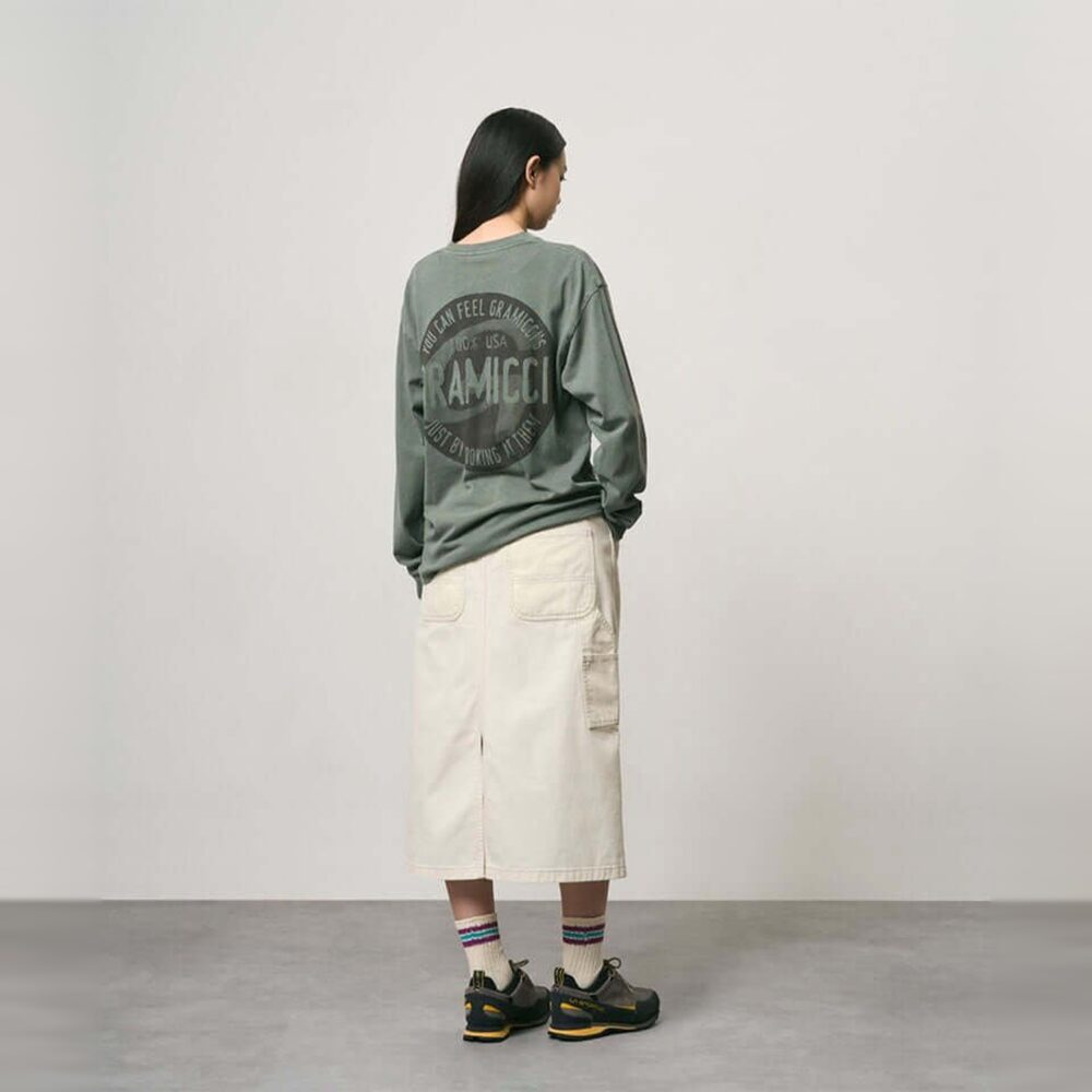 Gramicci Icon Long Sleeve Tee - Sage Pigment Dyed