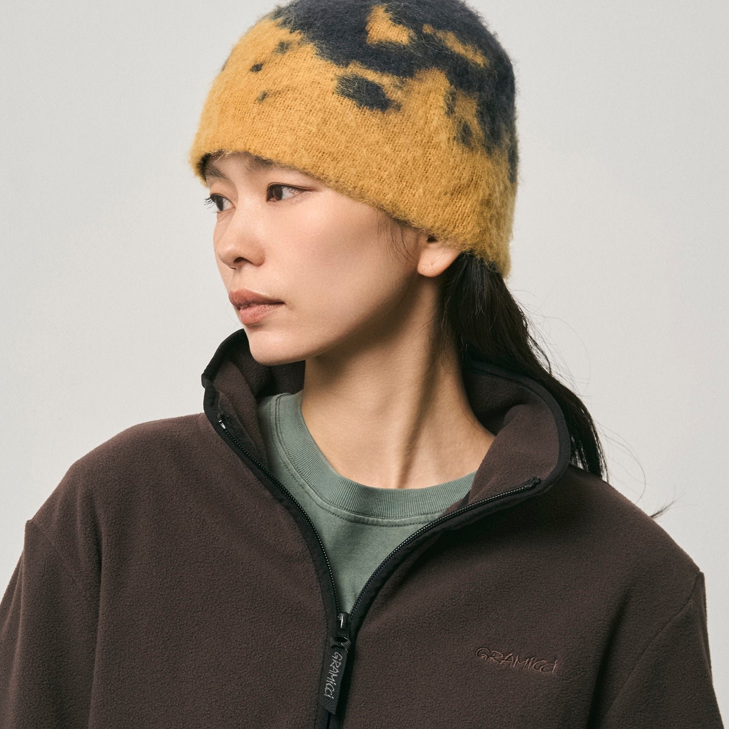 Gramicci Mohair Splatter Beanie - Safron Splatter