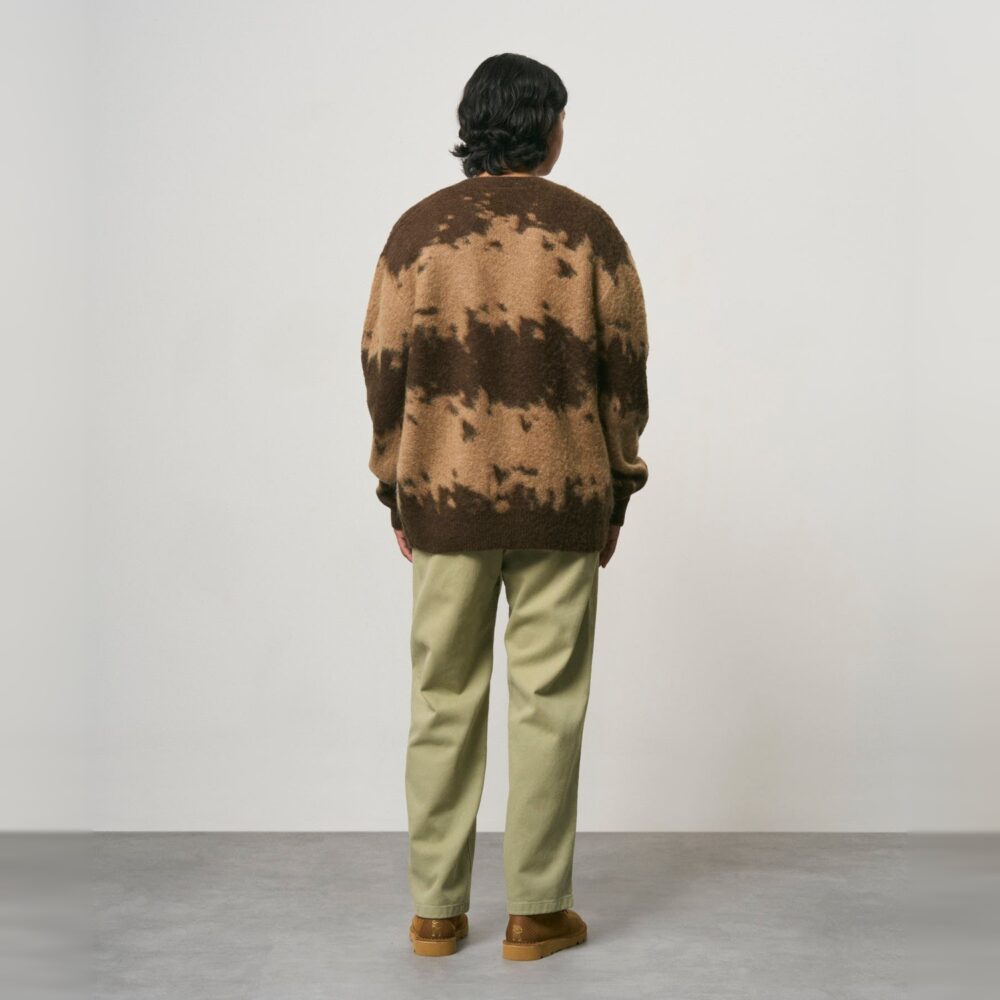 Gramicci Mohair Splatter Cardigan - Taupe Splatter