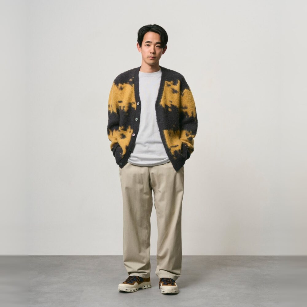Gramicci Mohair Splatter Sweater - Safron Splatter