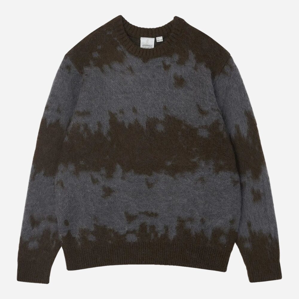 Gramicci Mohair Splatter Sweater - Slate Splatter