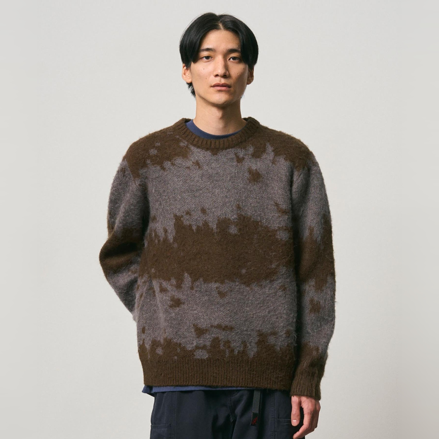 Gramicci Mohair Splatter Sweater - Slate Splatter