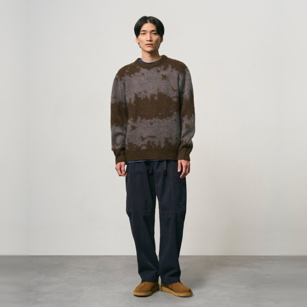 Gramicci Mohair Splatter Sweater - Slate Splatter