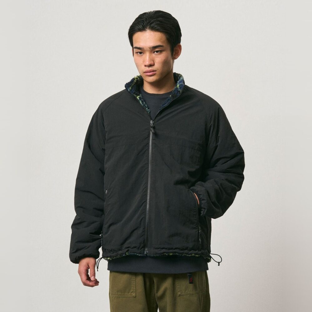 Gramicci Reversible Sherpa Plaid Jacket - Plaid/Black