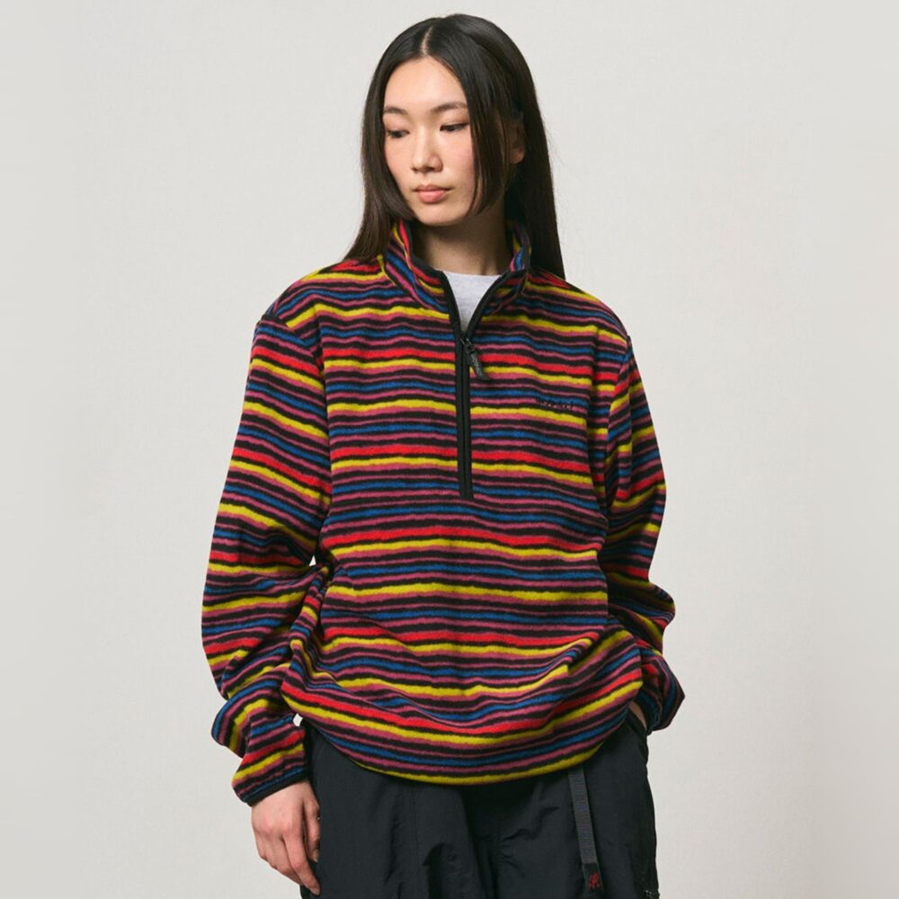 Gramicci Thermal Fleece Pullover Hood - Multi Stripe Gramicci Thermal Fleece Pullover Hood - Multi Stripe