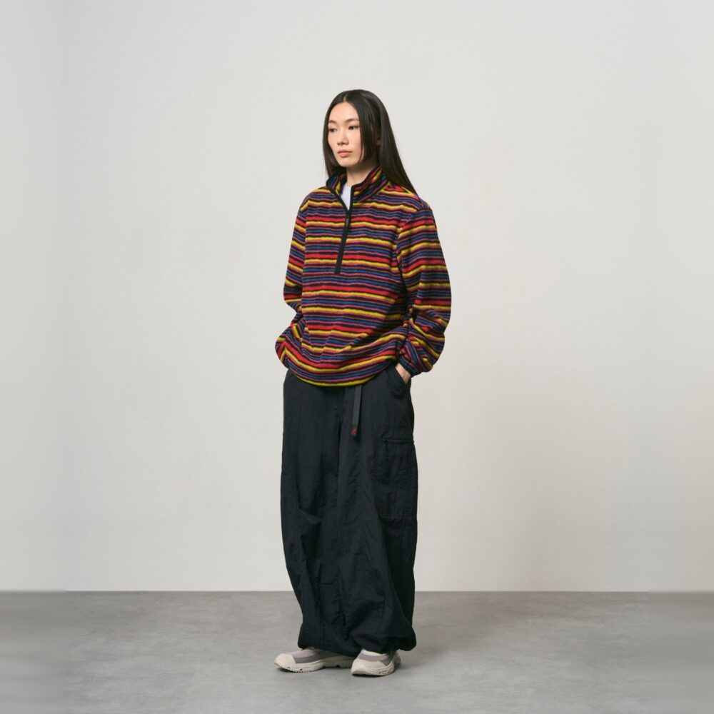 Gramicci Thermal Fleece Pullover Hood - Multi Stripe Gramicci Thermal Fleece Pullover Hood - Multi Stripe