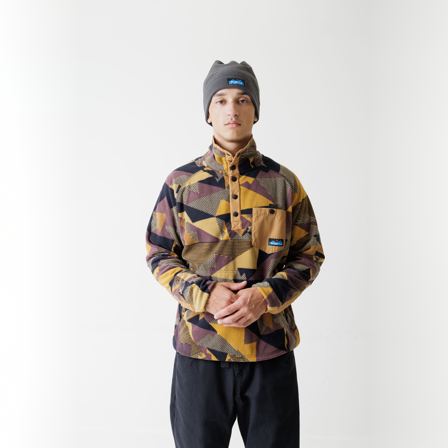 Kavu Teannaway Fleece Top - Angle Wood