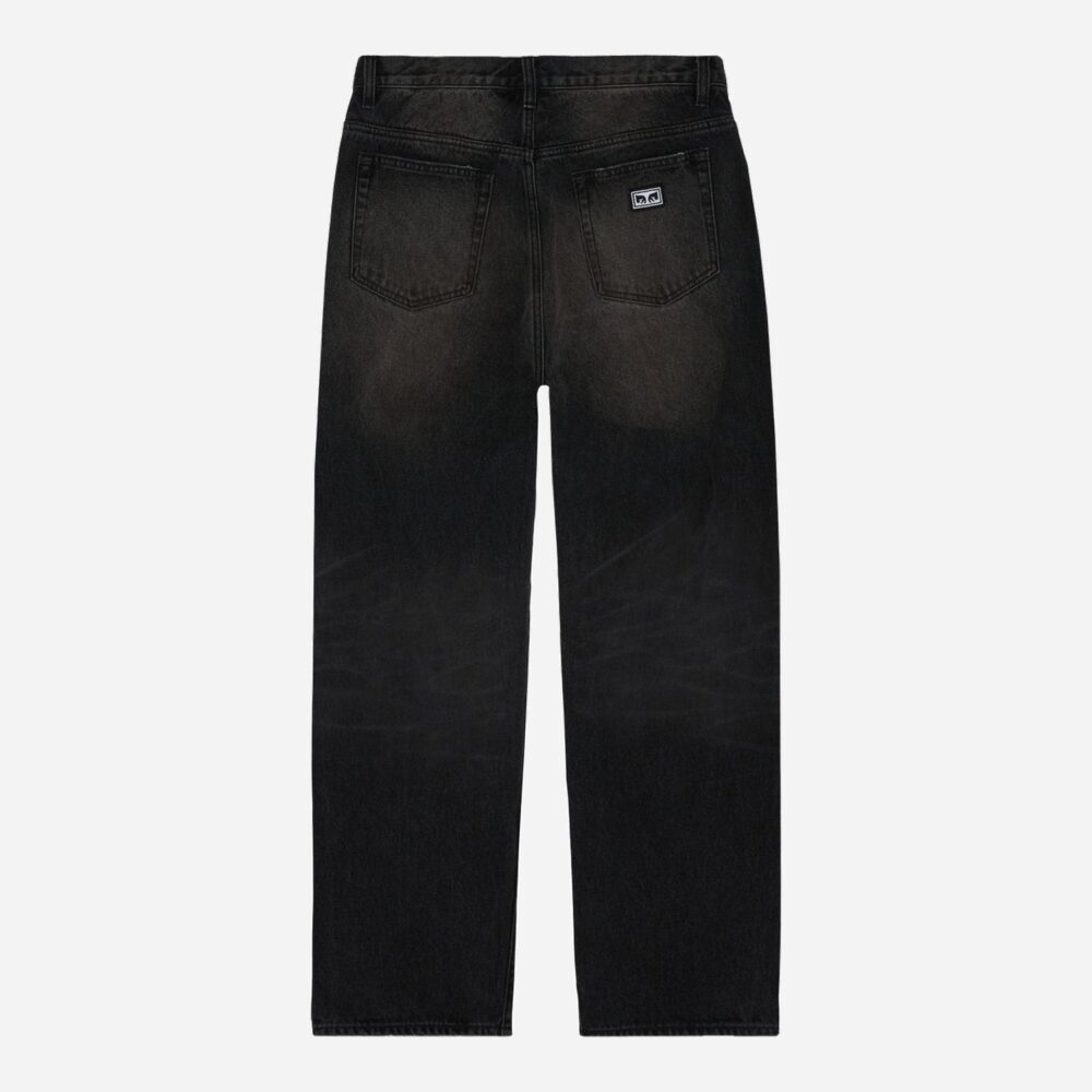 Obey Boxcar Straight Leg Denim Pant - Oxidized Black