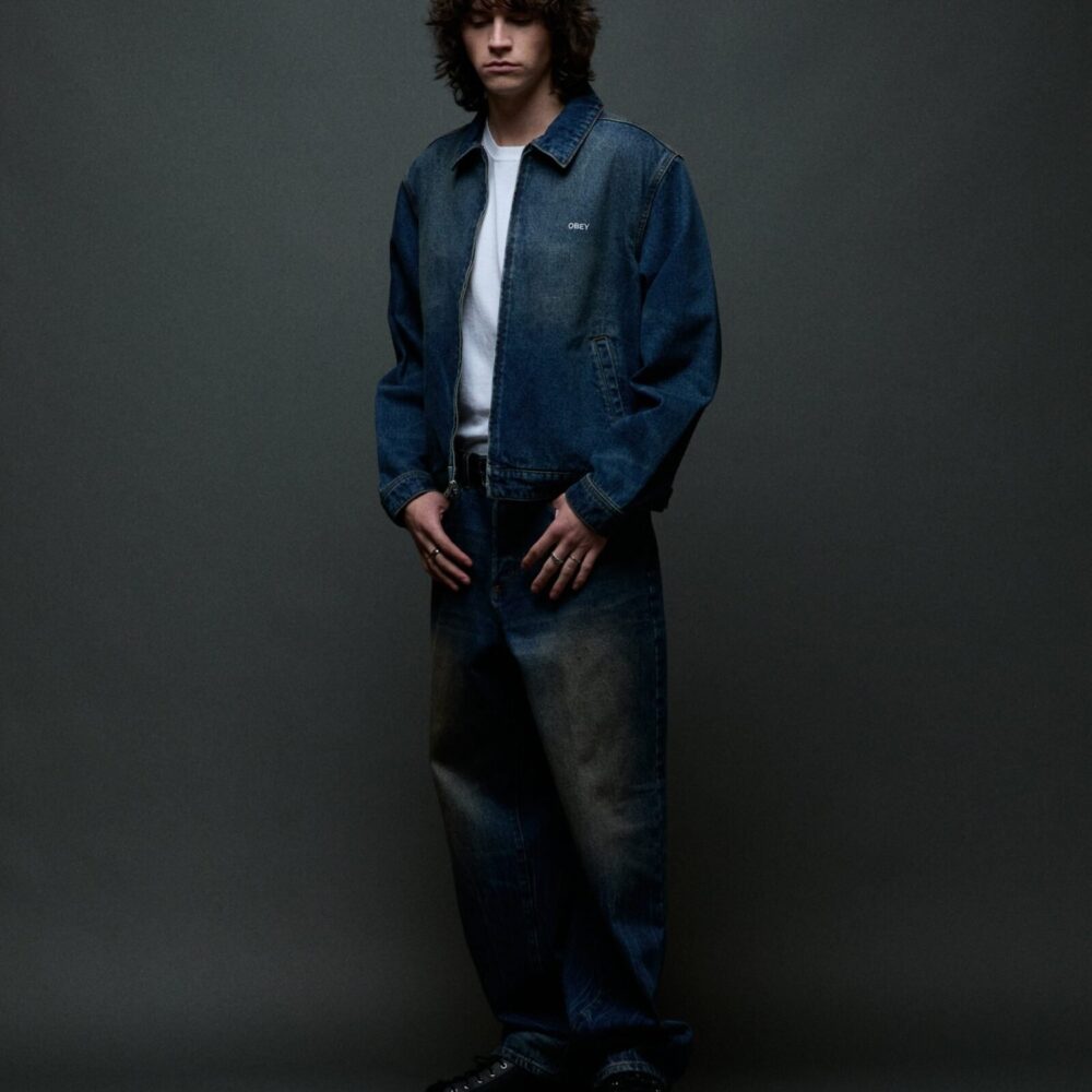Obey Classic Baggy Denim Pant - Oil Stained Indigo Obey Classic Baggy Denim Pant - Oil Stained Indigo