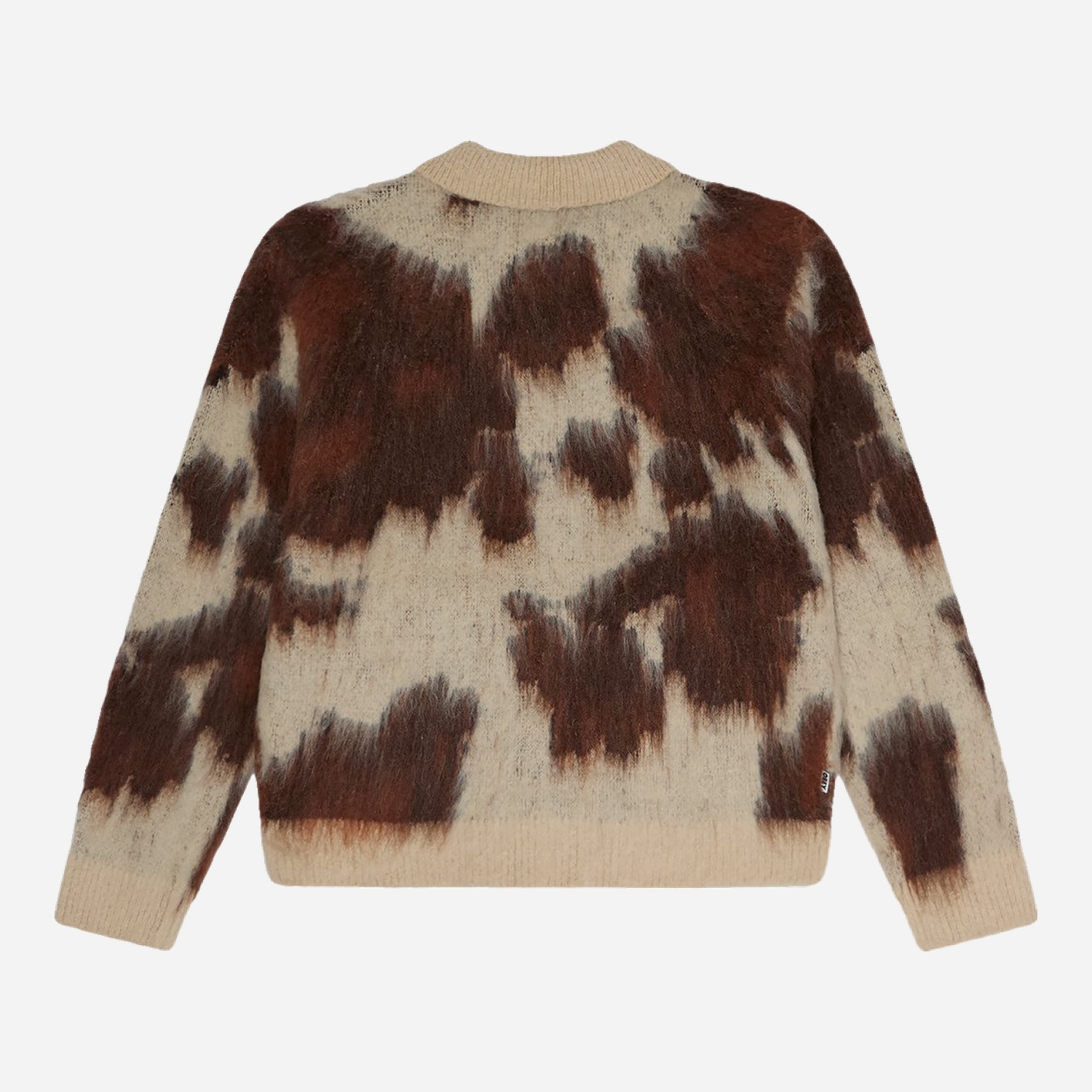 Obey Cow Pattern Zip Sweater - Cow Multi