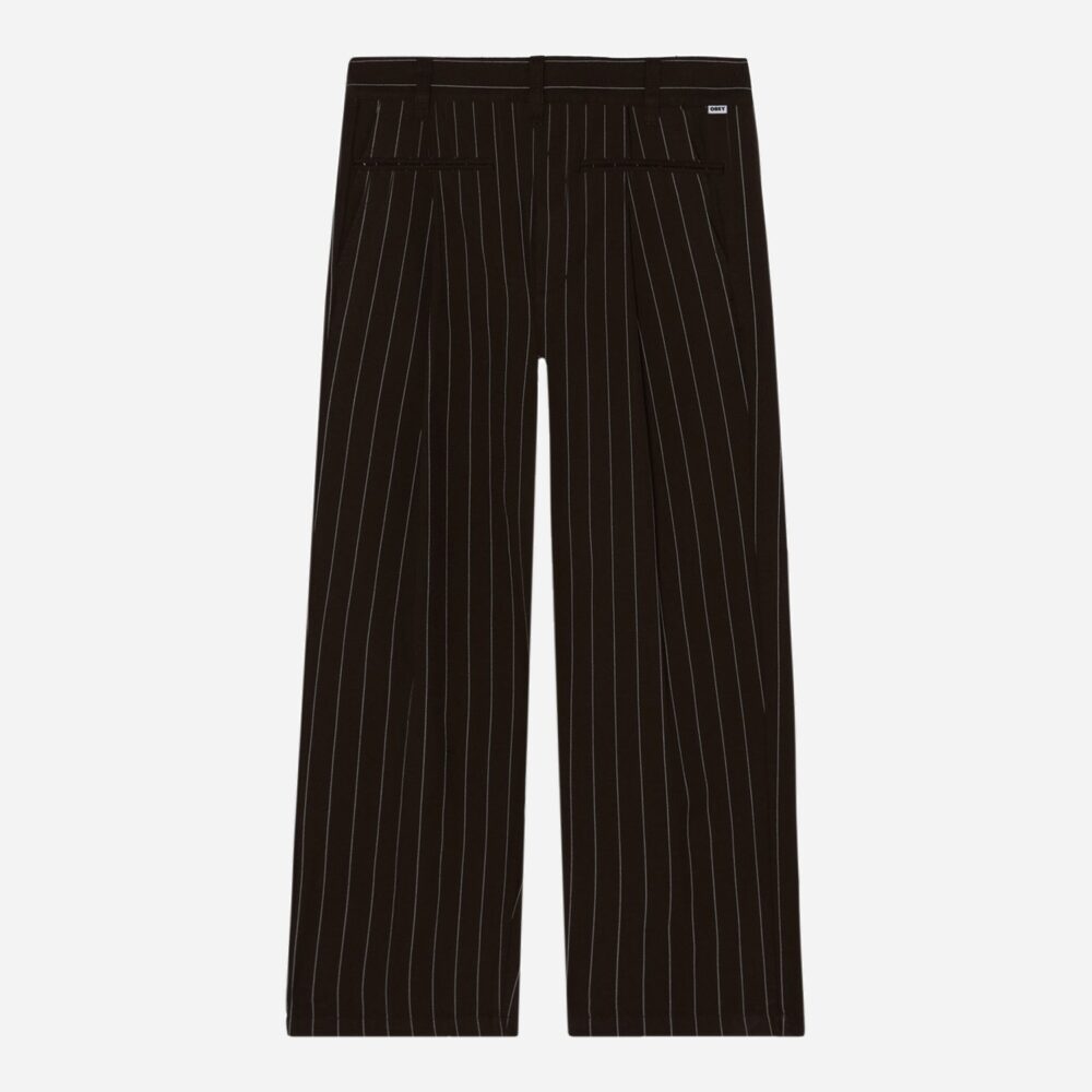 Obey Dean Stripe Pleated Pant - Carbon Pinstripe