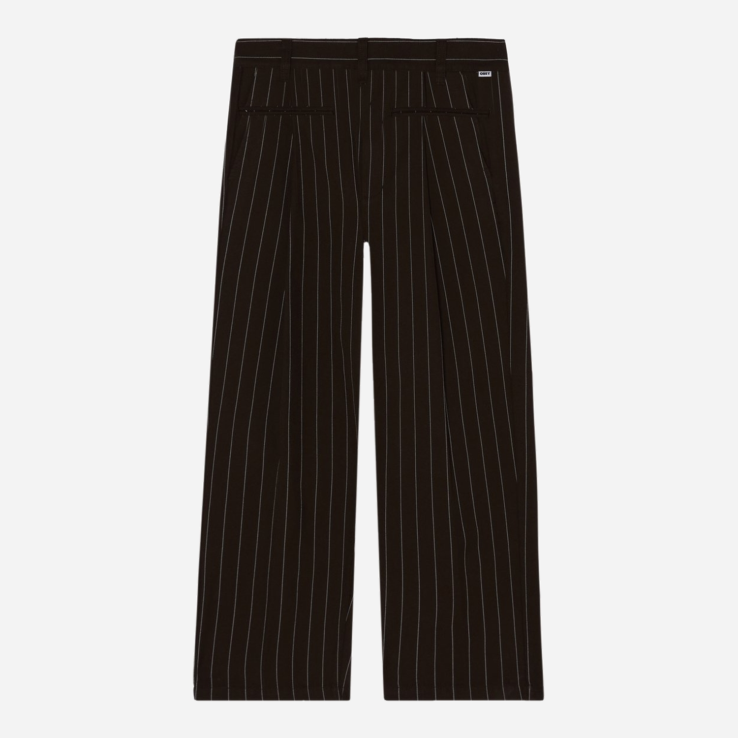 Obey Dean Stripe Pleated Pant - Carbon Pinstripe