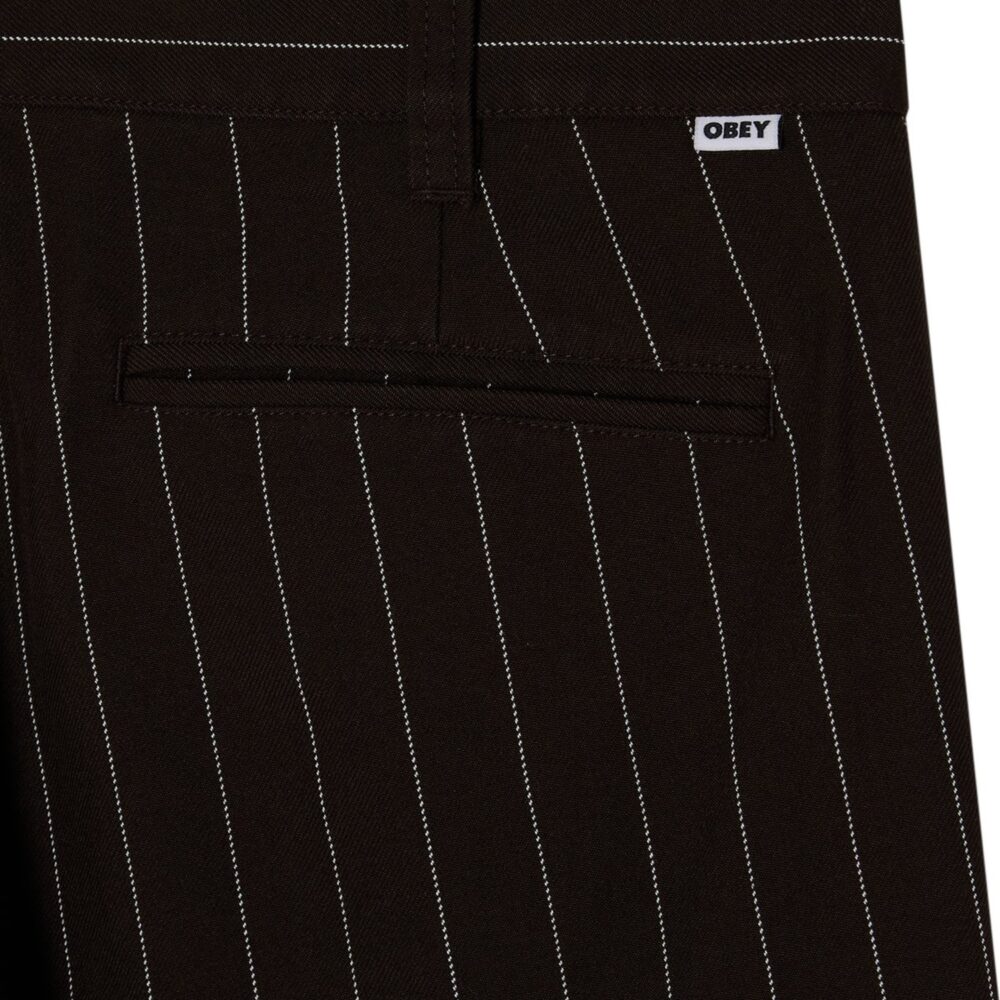 Obey Dean Stripe Pleated Pant - Carbon Pinstripe