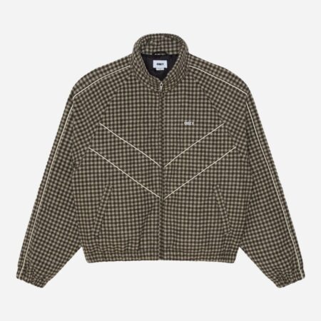 Obey Leisure Training Jacket - Abbey Stone Plaid