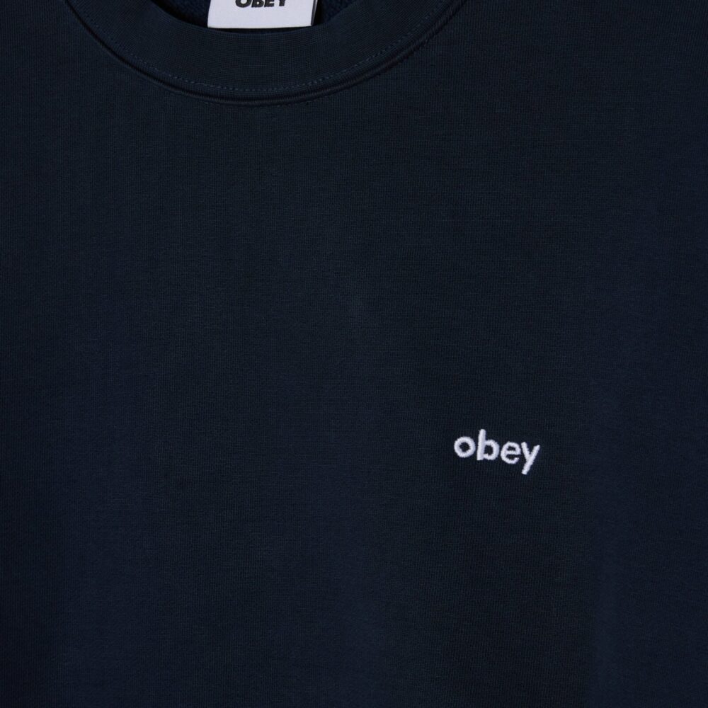 Obey Lowercase Pigment Crew Sweatshirt - Pigment Dark Sapphire