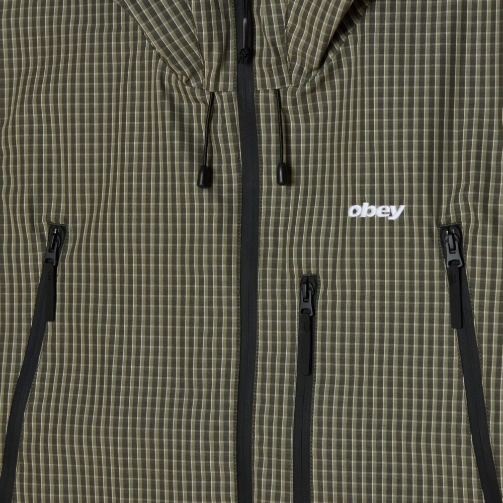 Obey Obsidian Jacket - Vetiver Plaid