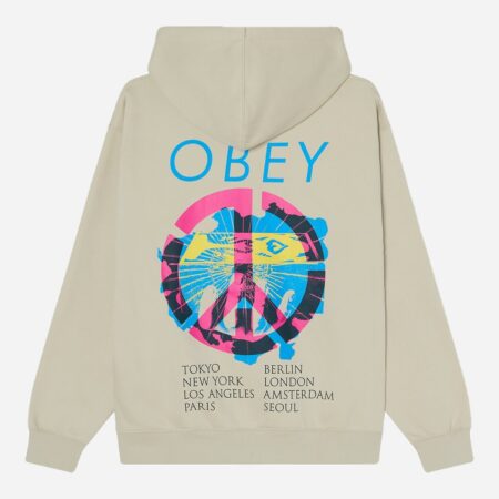 Obey Peace Brick Hoodie - Moonstruck Obey Peace Brick Hoodie - Moonstruck
