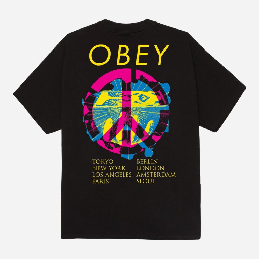 Obey Peace Brick Tee - Black Obey Peace Brick Tee - Black
